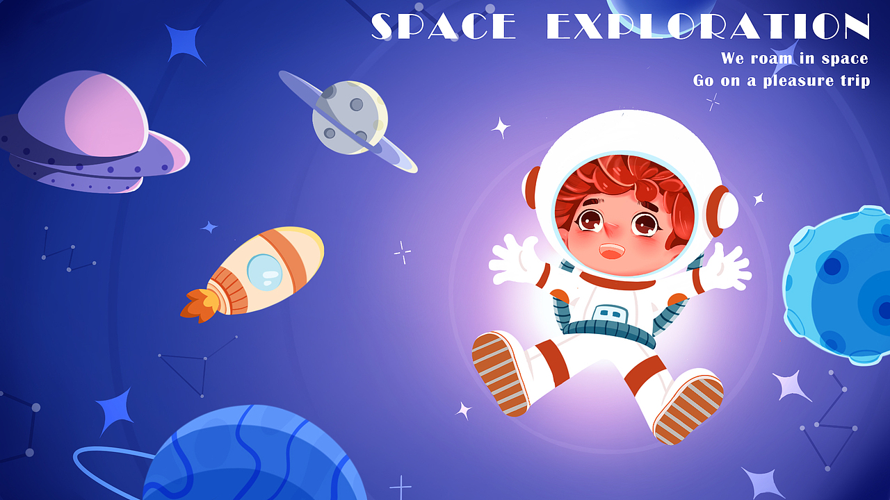 太空漫游（图ZMjU2MDQ1MTA4） - 儿童插画 - 站酷设计师十二十三画原创素材 - 站酷ZCOOL