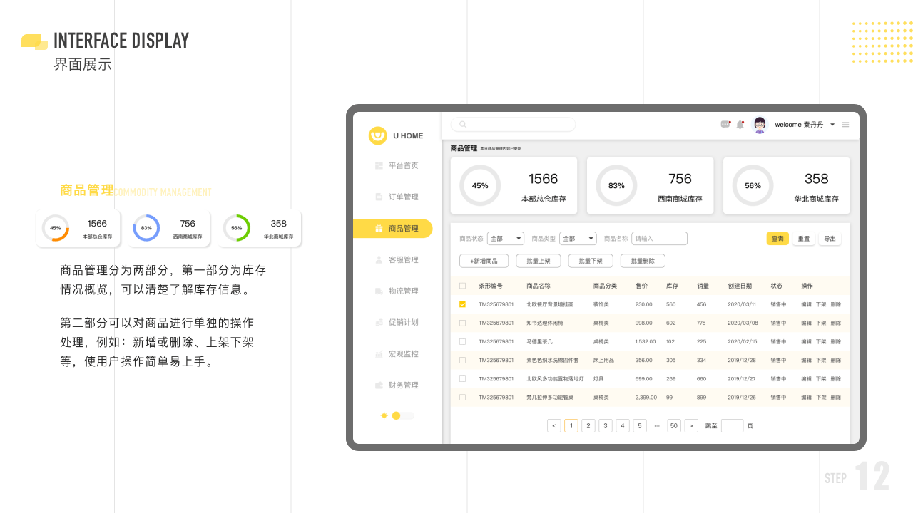 U HOME 电商后台管理系统/动效（图ZMjEyNTQzMTA0） - 软件界面 - 站酷设计师火锅可乐原创素材 - 站酷ZCOOL