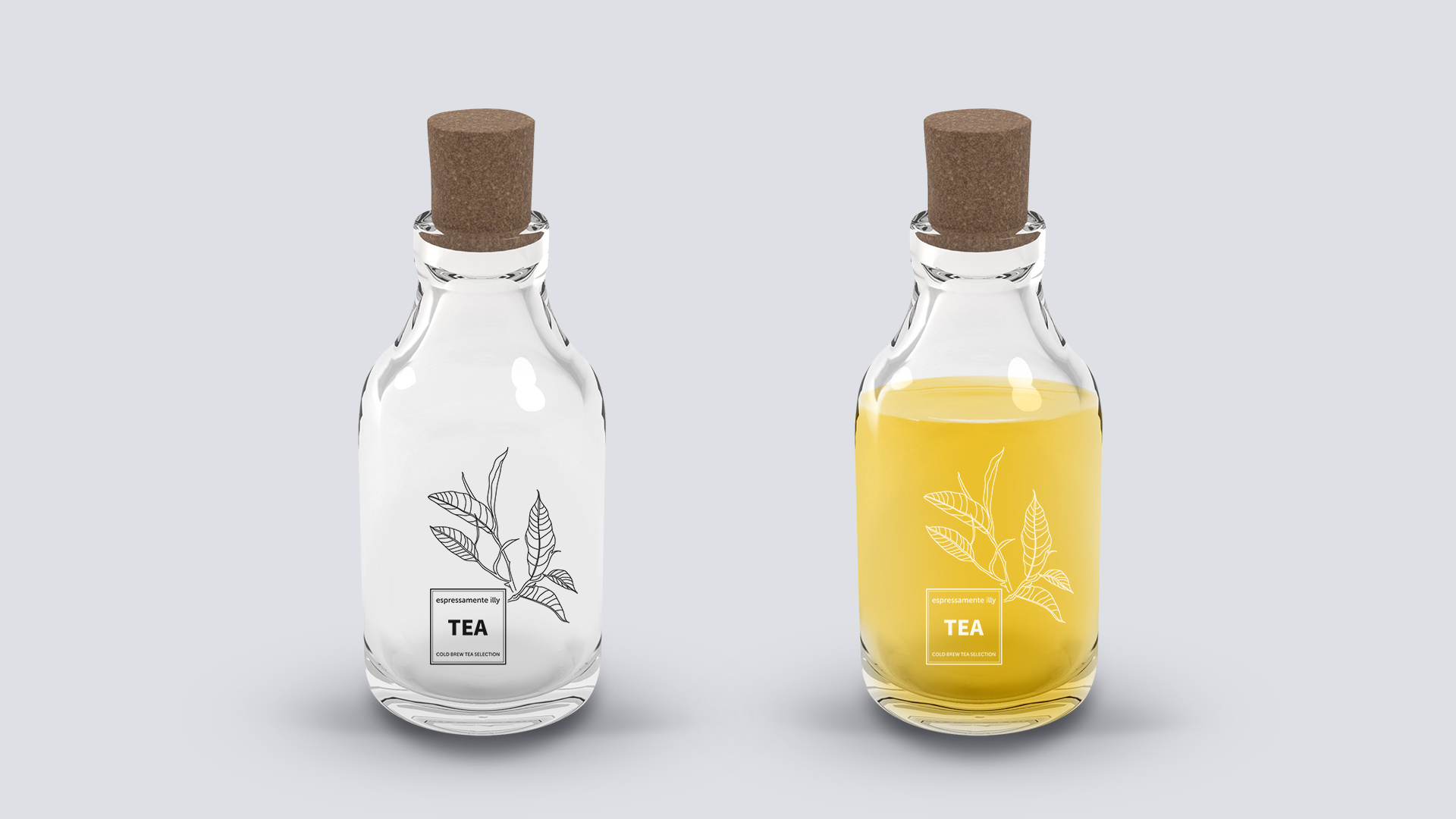 冷泡茶瓶子图案设计