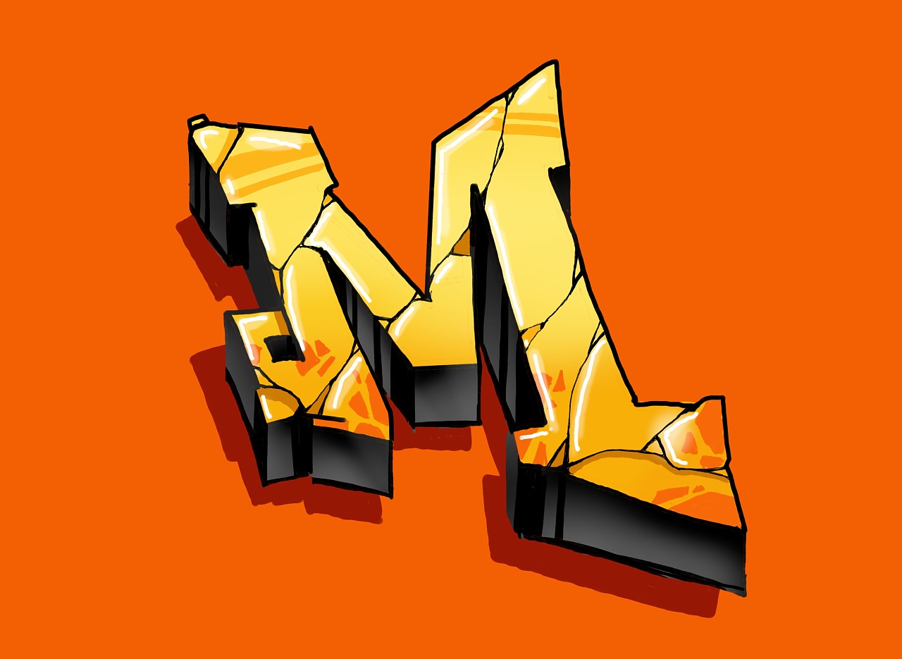 街头涂鸦字母表每一张都有用不同风格