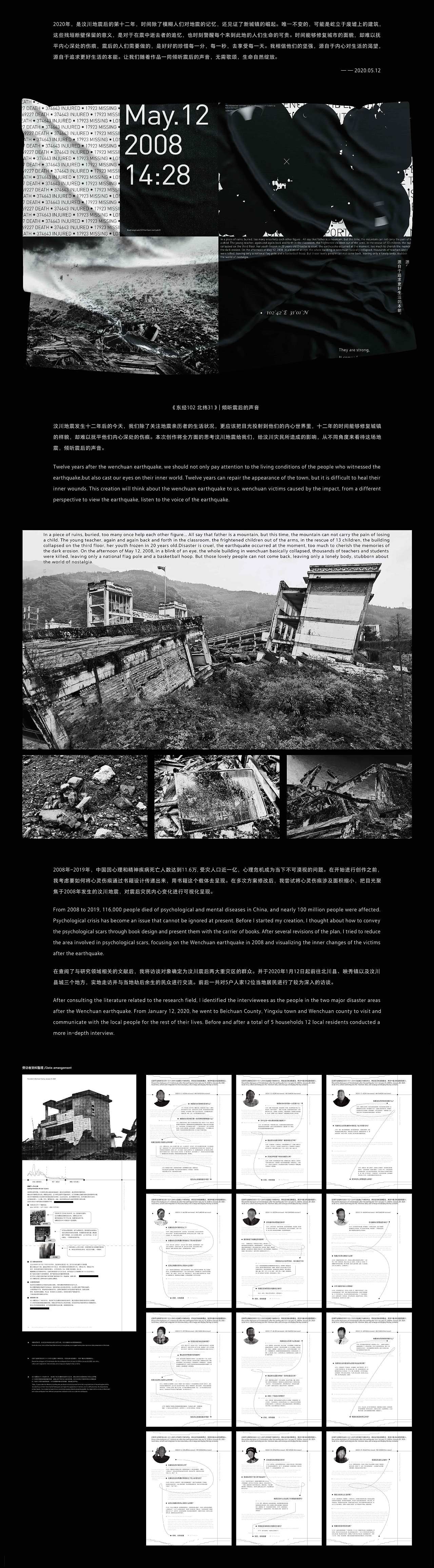 《东经102°北纬31°》| 倾听震后的声音(图ZMjI0MTgxMDky) - 书籍/画册 - 站酷设计师OnBeingDesign原创素材 - 站酷ZCOOL