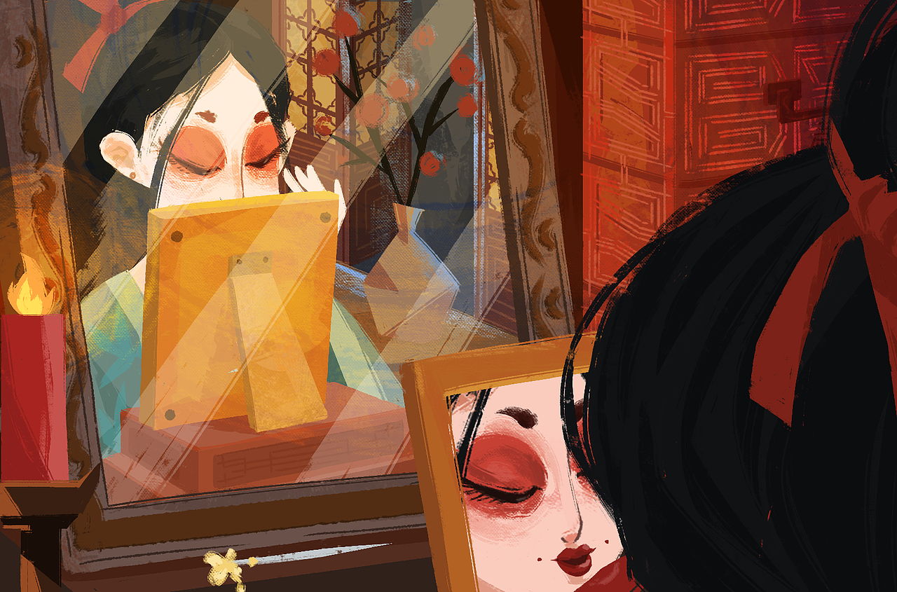 化妆的女人（图ZMjA4NDgzMTcy） - 创作习作 - 站酷设计师马老炭原创素材 - 站酷ZCOOL