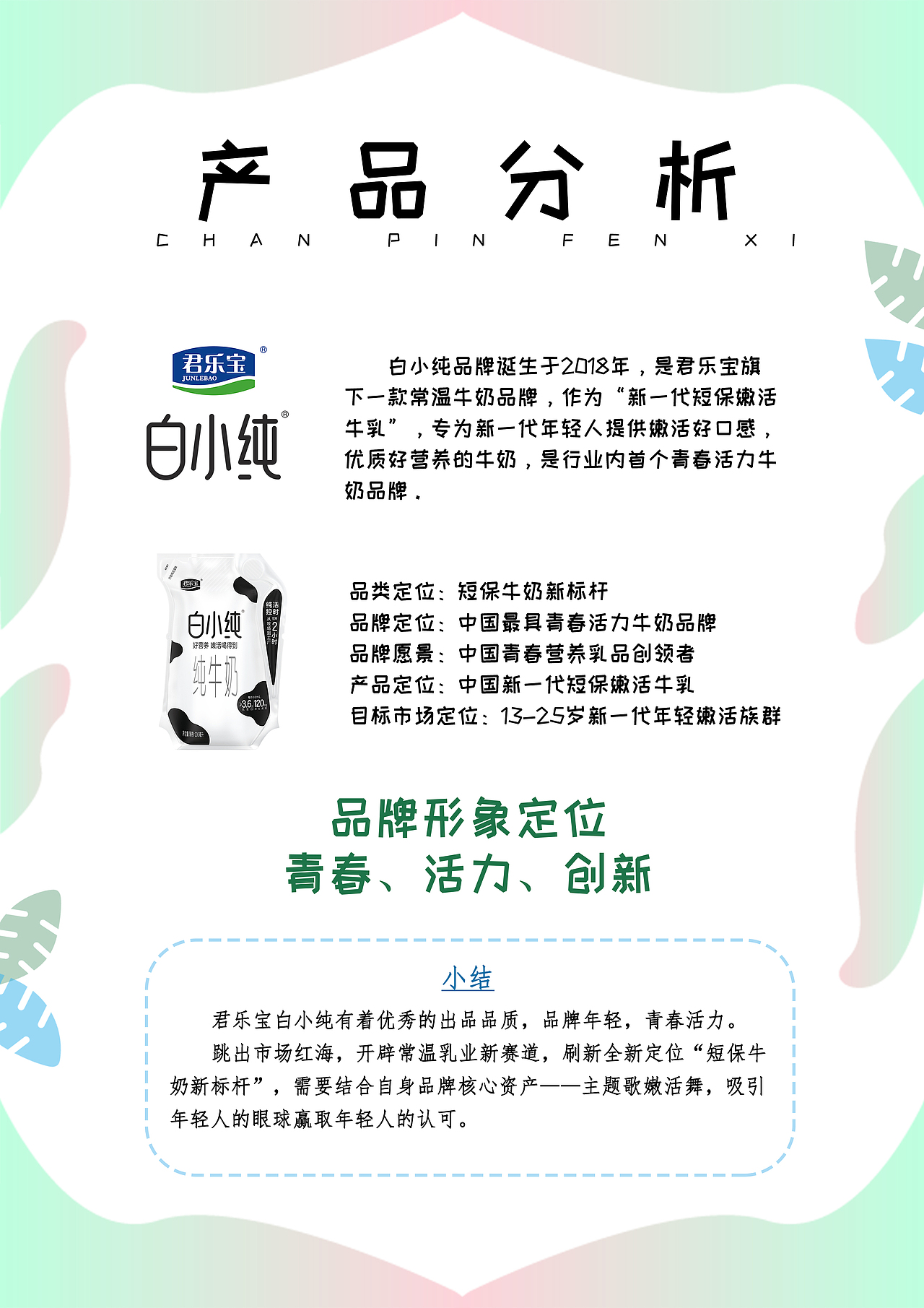 青春标杆曲 畅享白小纯 君乐宝白小纯营销策划书