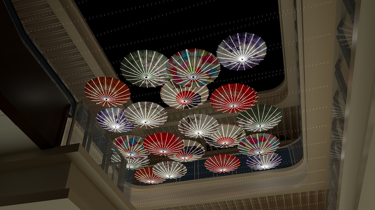 商业街中空吊挂之春夏秋冬四季吊饰