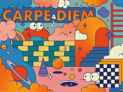 及时行楽/CARPE DIEM/插画设计