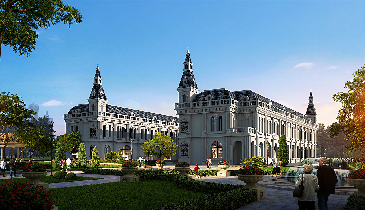 領(lǐng)里中心效果圖（圖ZMTEzMzE4ODA4） - 建筑/空間 - 站酷設(shè)計(jì)師愛拍照的拉條子原創(chuàng)素材 - 站酷ZCOOL