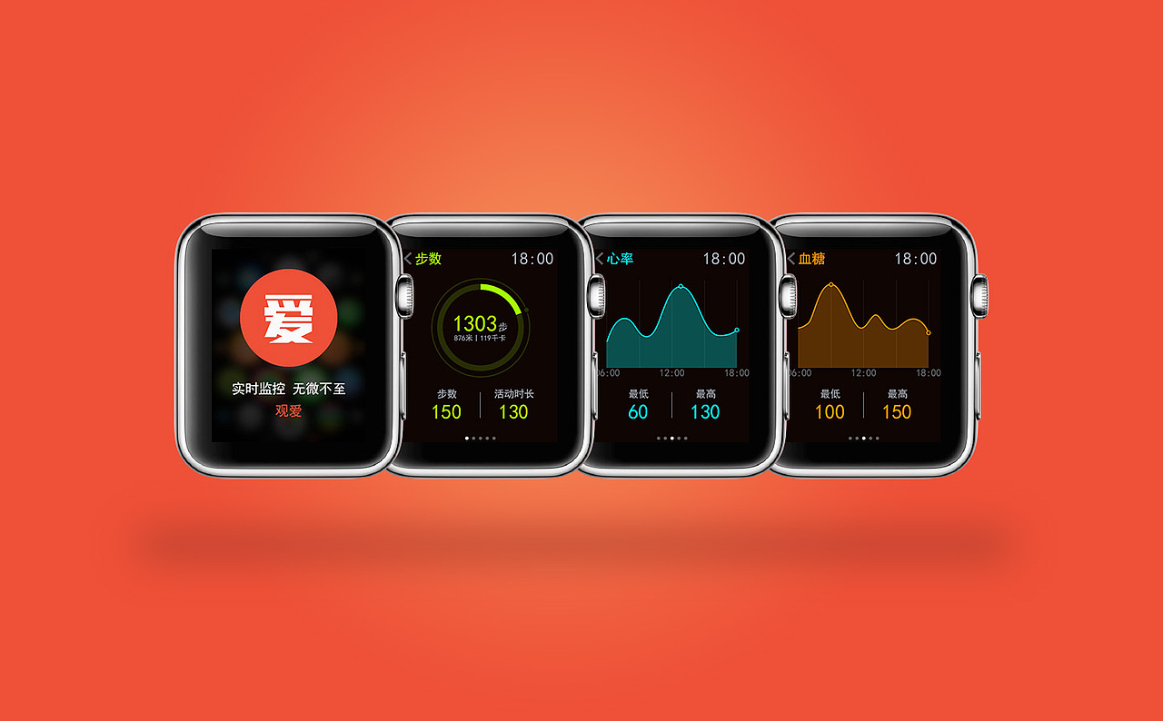 观爱-iWatch GUI展示（图ZNTAxODQ4NjQ=） - APP界面 - 站酷设计师SKY_24原创素材 - 站酷ZCOOL