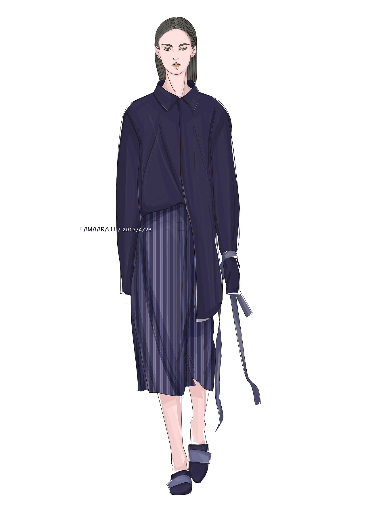 LAMAARA.LI / 17SS 单套女装设计（图ZNzc0OTg3MDQ=） - 休闲/流行服饰 - 站酷设计师LAMAARALD原创素材 - 站酷ZCOOL