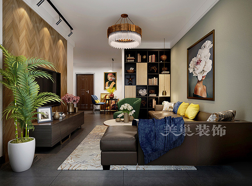 郑州五号街坊99平两室装修后现代轻奢风设计效果图（图ZMTY5MTgyMzE2） - 家装设计 - 站酷设计师郑州美巢装饰原创素材 - 站酷ZCOOL