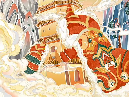 国潮风插画