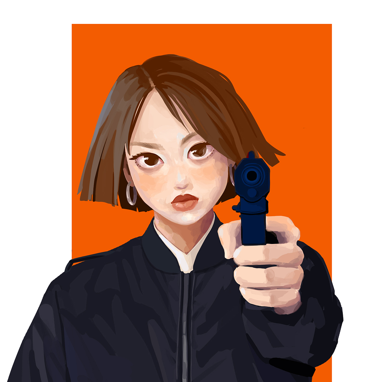 人物插画习作01-持枪者