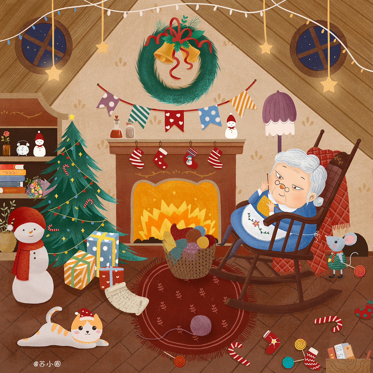 儿童插画圣诞节