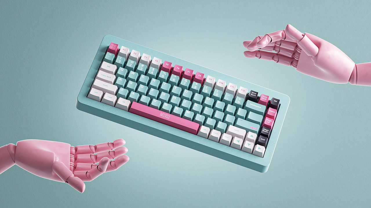 一组键盘产品渲染