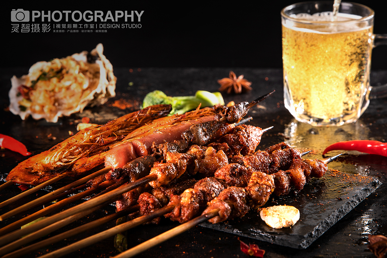 夏季美食摄影“啤酒烤肉”（图ZMTQ4Njg5ODU2） - 产品摄影 - 站酷设计师广州灵智设计原创素材 - 站酷ZCOOL