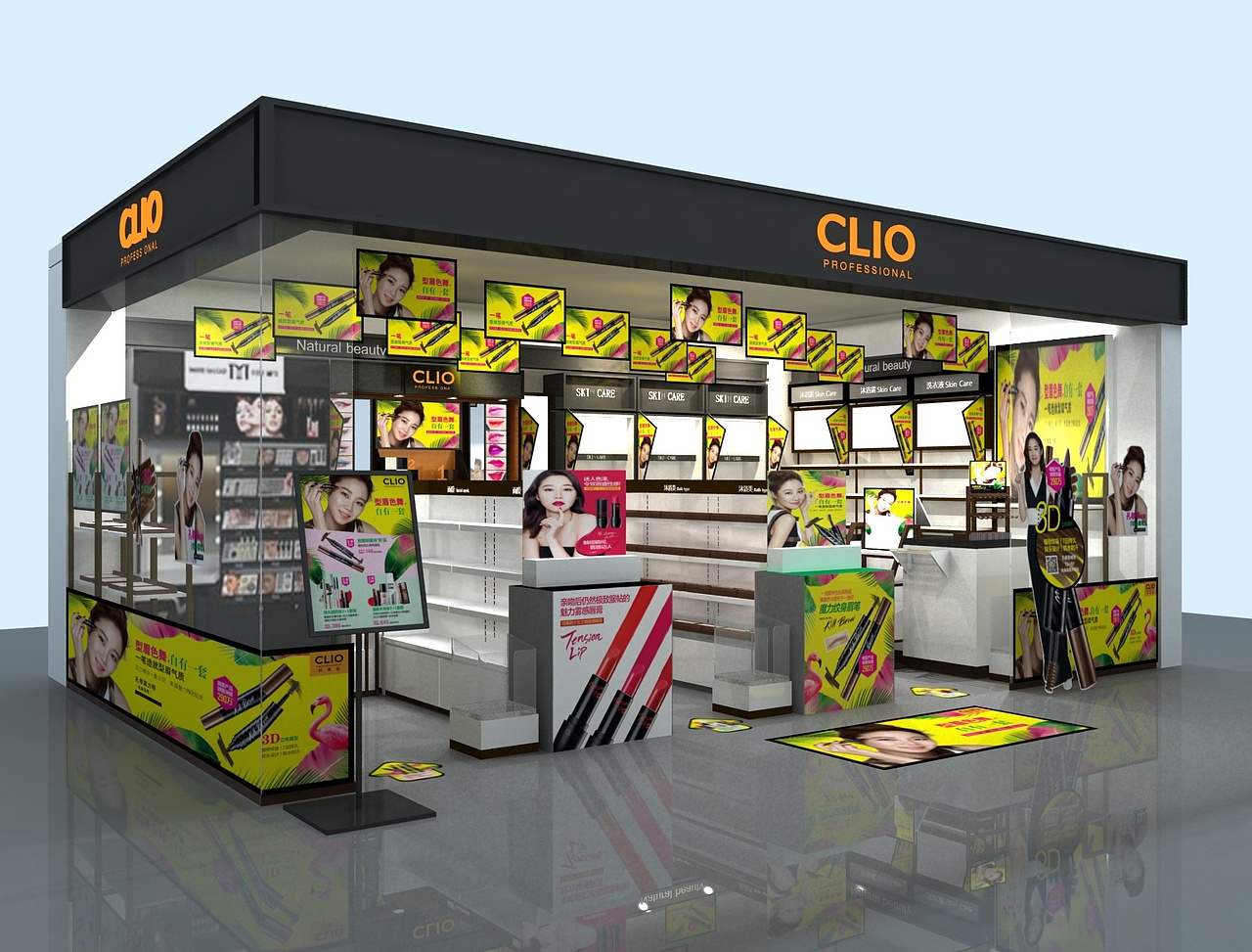 韩国CLIO品牌第三代终端形象--2017年Q3包店物料设计