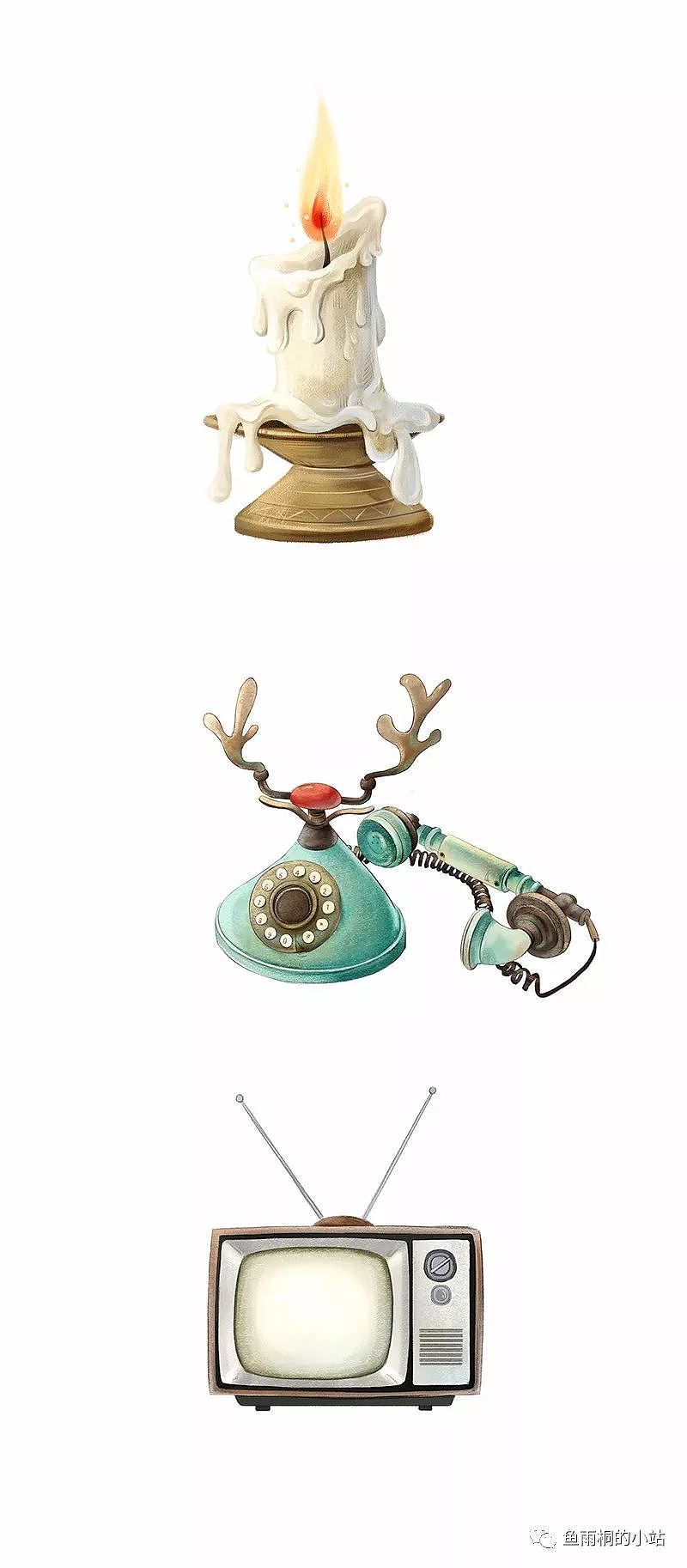 更新一些拟人动物、静物与建筑的元素（图ZOTYxMjA3MTI=） - 儿童插画 - 站酷设计师鱼雨桐原创素材 - 站酷ZCOOL