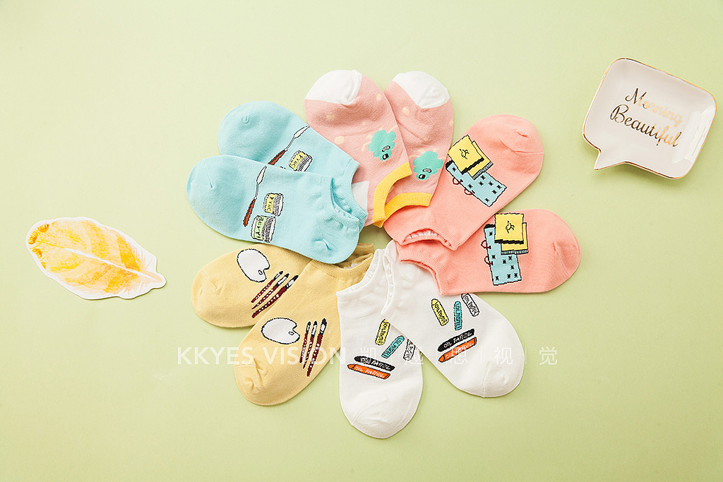 袜子 女士棉袜 儿童袜 静物拍摄 产品摄影