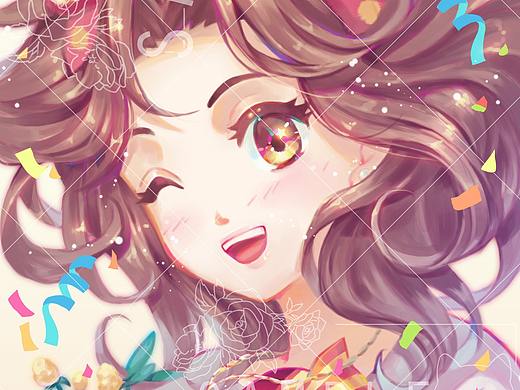 生日贺（个人主页-ZNDExMTMyMzI=） - 艺术插画 - 站酷设计师Chai_Wang原创素材 - 站酷ZCOOL