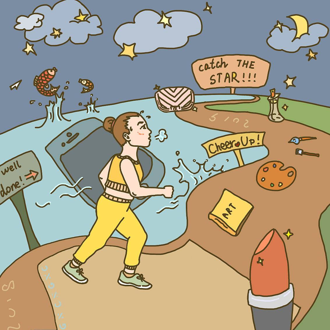 满满正能量的小插画欢迎约稿哦