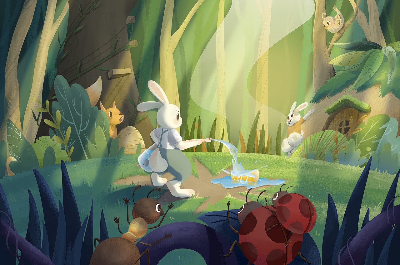 儿童插画森林系列（图ZMzc5ODg4MjM2） - 儿童插画 - 站酷设计师粒或熙原创素材 - 站酷ZCOOL