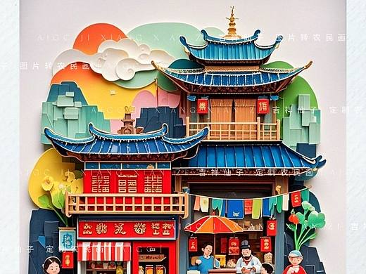 古镇冰箱贴