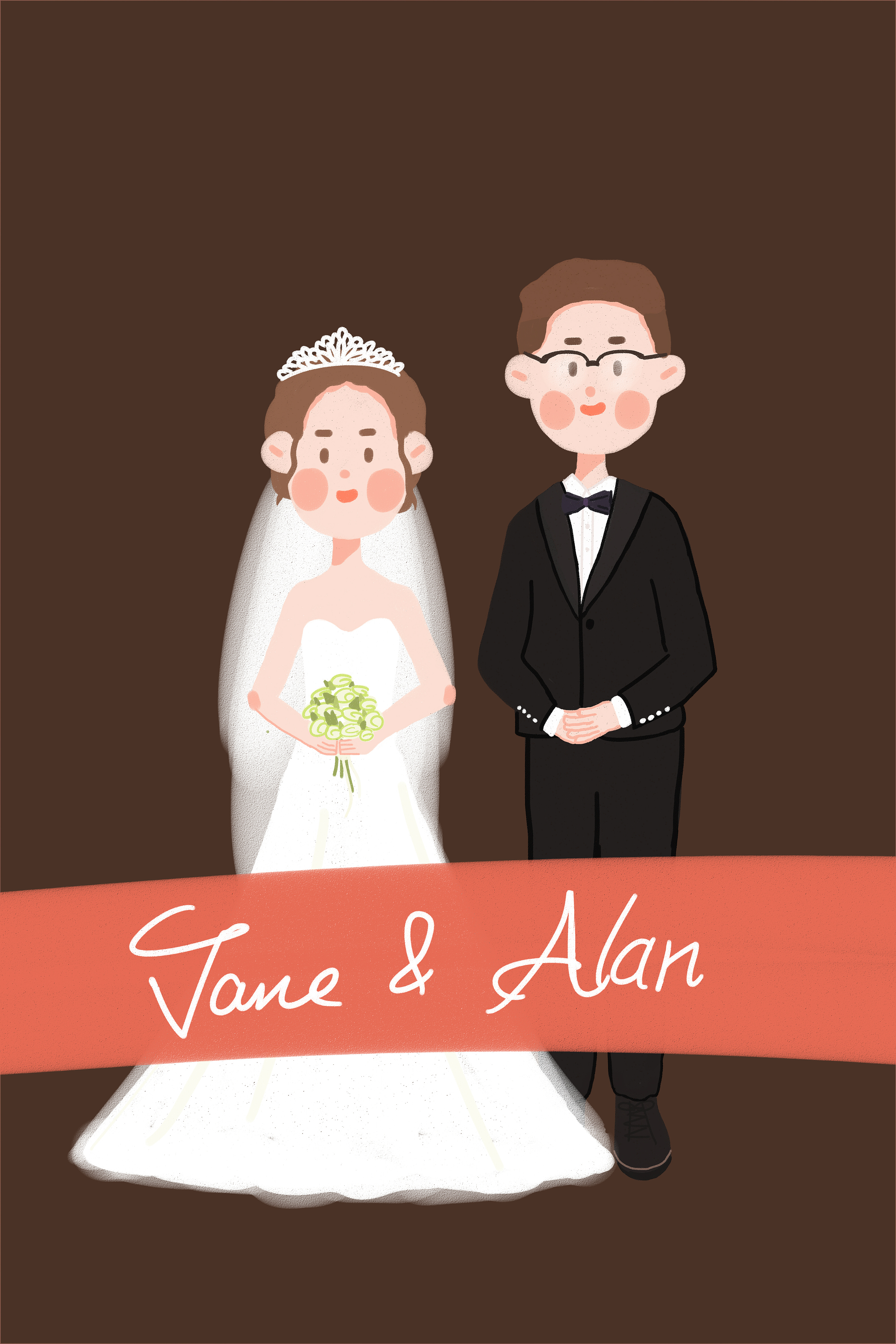 婚礼请柬|插画|商业插画|rourouldo - 原创作品 - 站酷 (zcool)