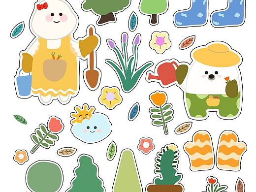 文创贴纸1（个人主页-ZNjc0NTUwNTI=） - 图案 - 站酷设计师宸朵原创素材 - 站酷ZCOOL