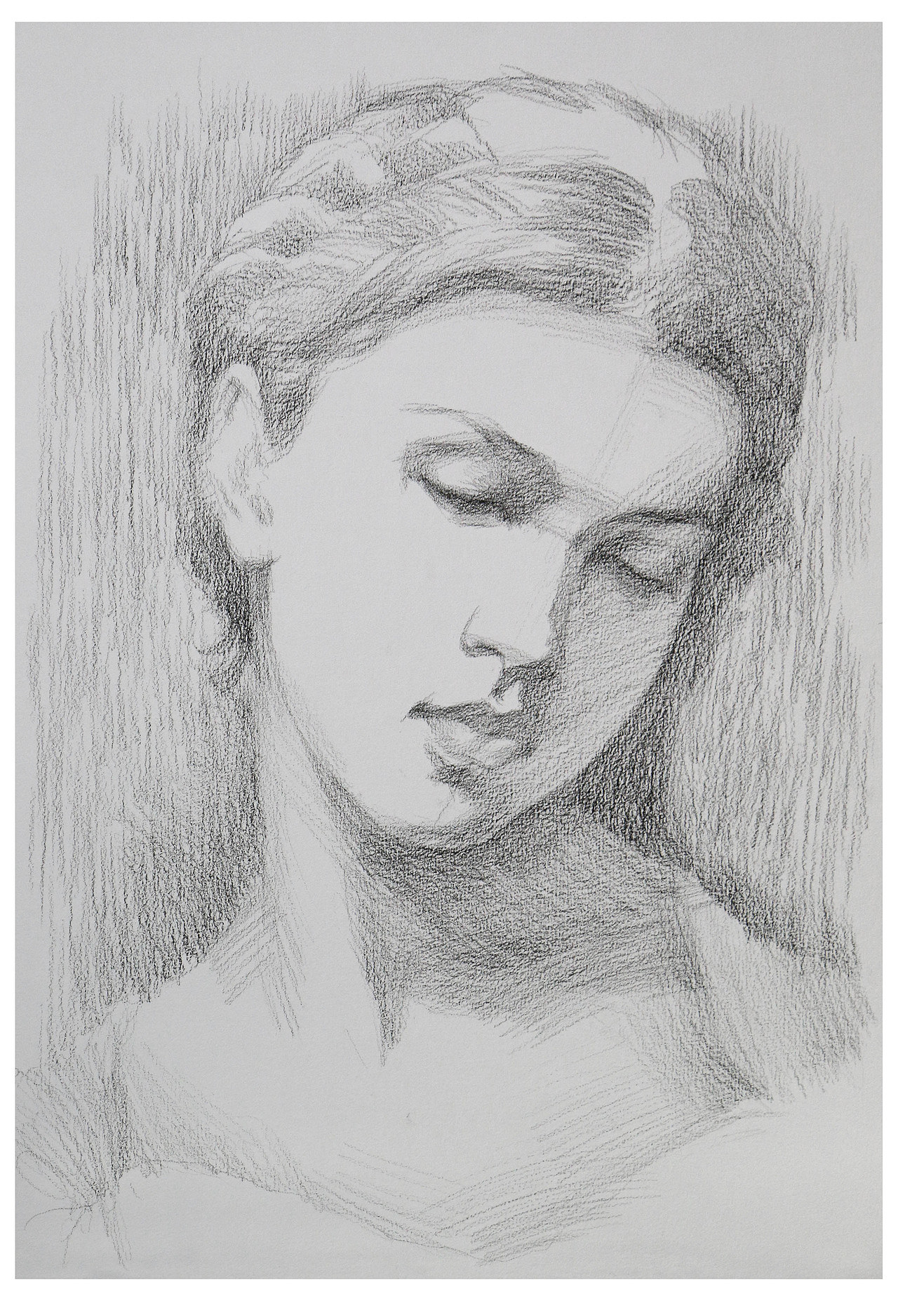 举报5分享近期的一些素描肖像画114二水art《近期的一些素描练习》921