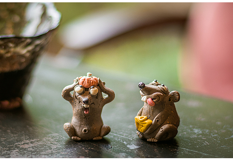 器十二原创手工陶瓷捏雕生肖鼠 迷你 茶宠香插摆件（图ZMjE5ODg1MDEy） - 其他手工艺 - 站酷设计师器十二原创素材 - 站酷ZCOOL