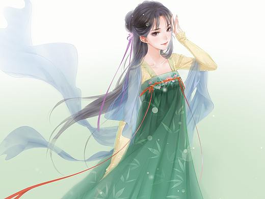 淡彩清新古风插画分层动态展示