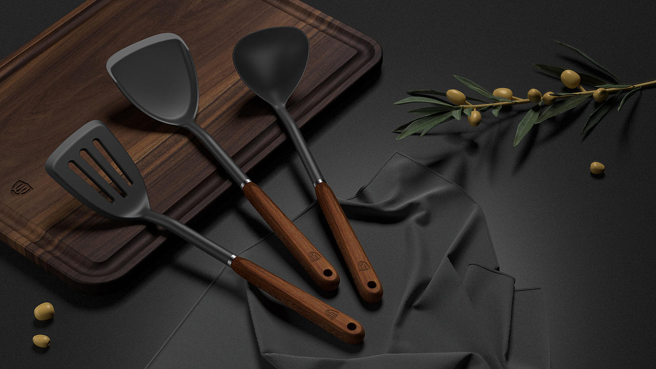 中式硅胶勺铲 Chinese spoon shovel suit（已投产）（图ZMjM3MDczNTc2） - 生活用品 - 站酷设计师BIGBIGBIGZHANG原创素材 - 站酷ZCOOL