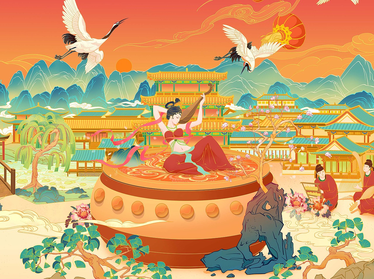 梦回唐朝（图ZMjEzODExNzI4） - 商业插画 - 站酷设计师与严原创素材 - 站酷ZCOOL