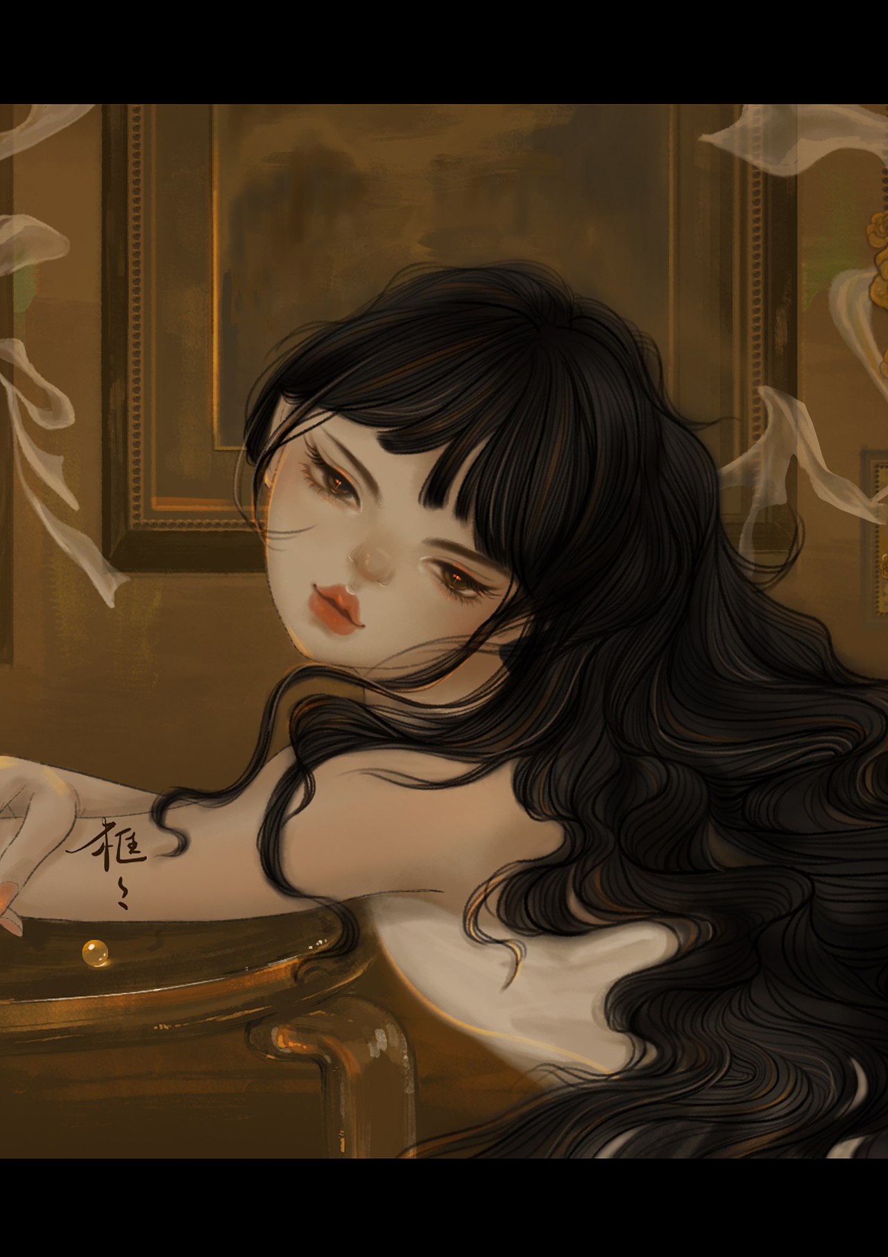 《等待》 复古风插画