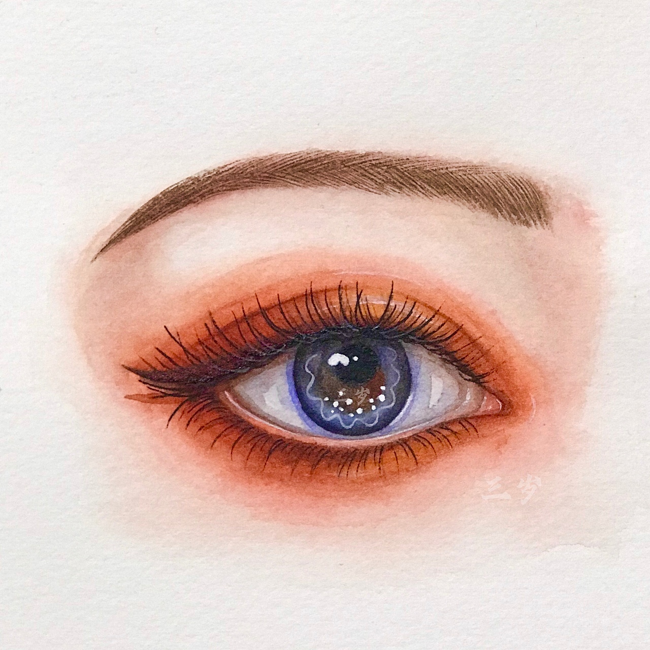 最近画的五官:眉眼耳鼻嘴