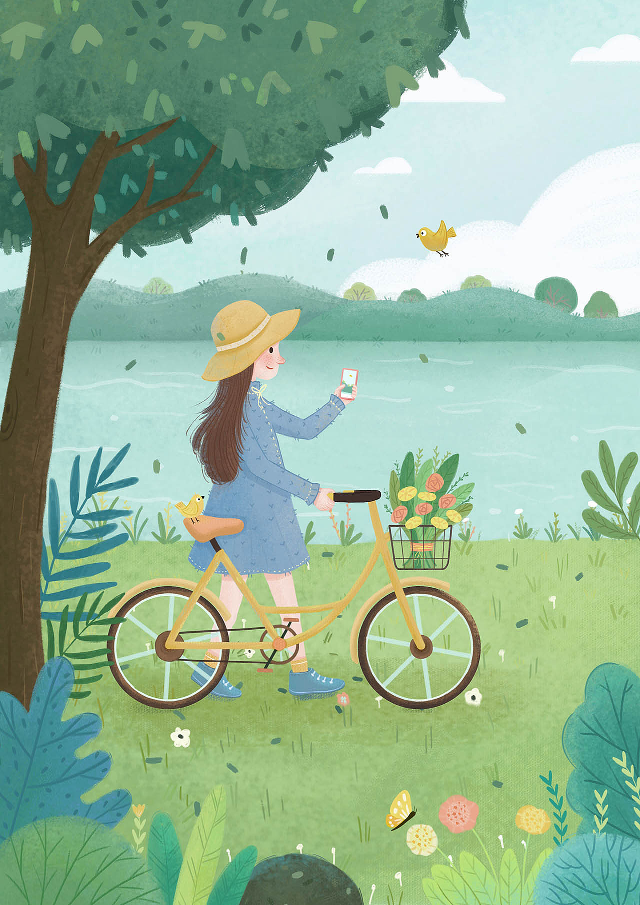 立春（图ZMjkxNDE0Nzky） - 儿童插画 - 站酷设计师阿姐AJIE原创素材 - 站酷ZCOOL