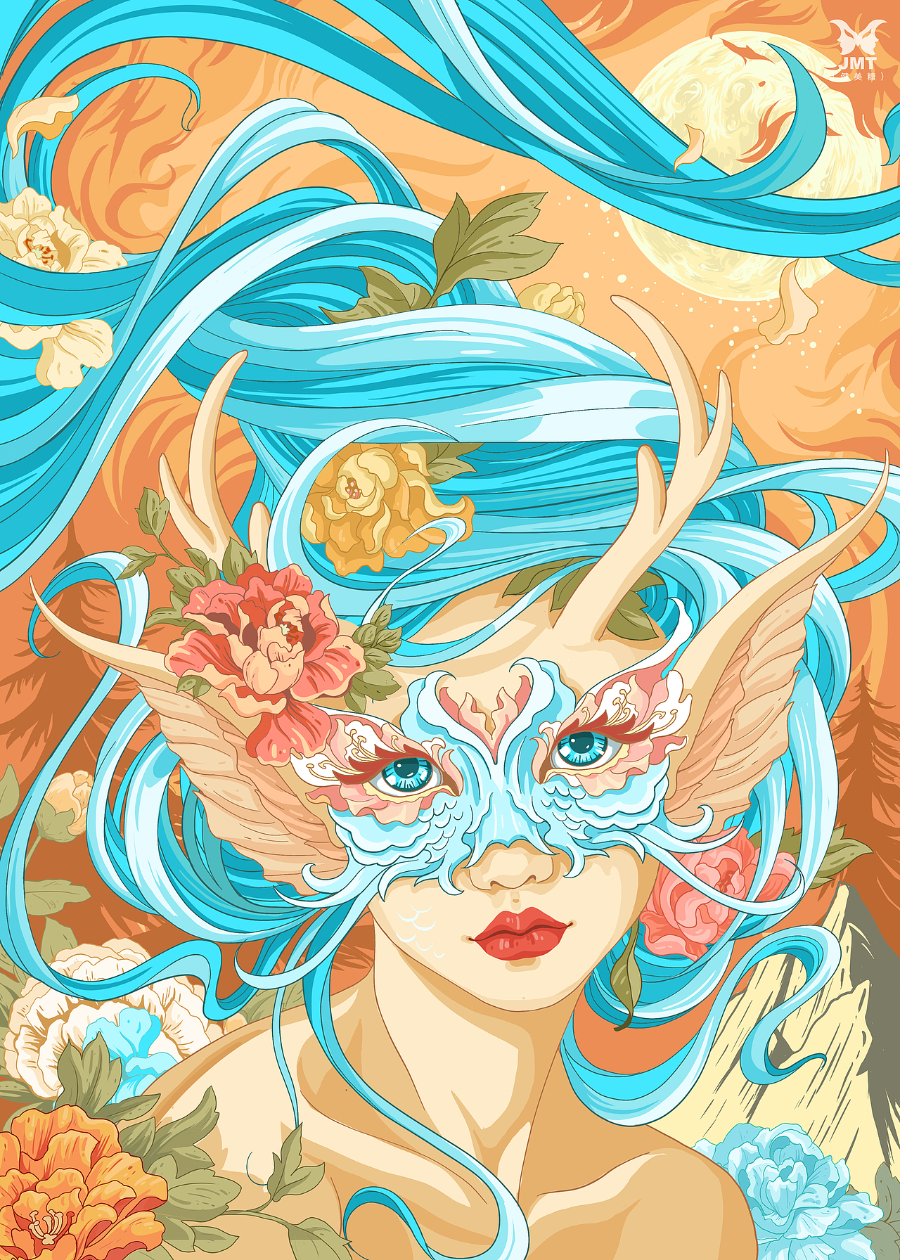 《生肖花语人物篇》插画合集