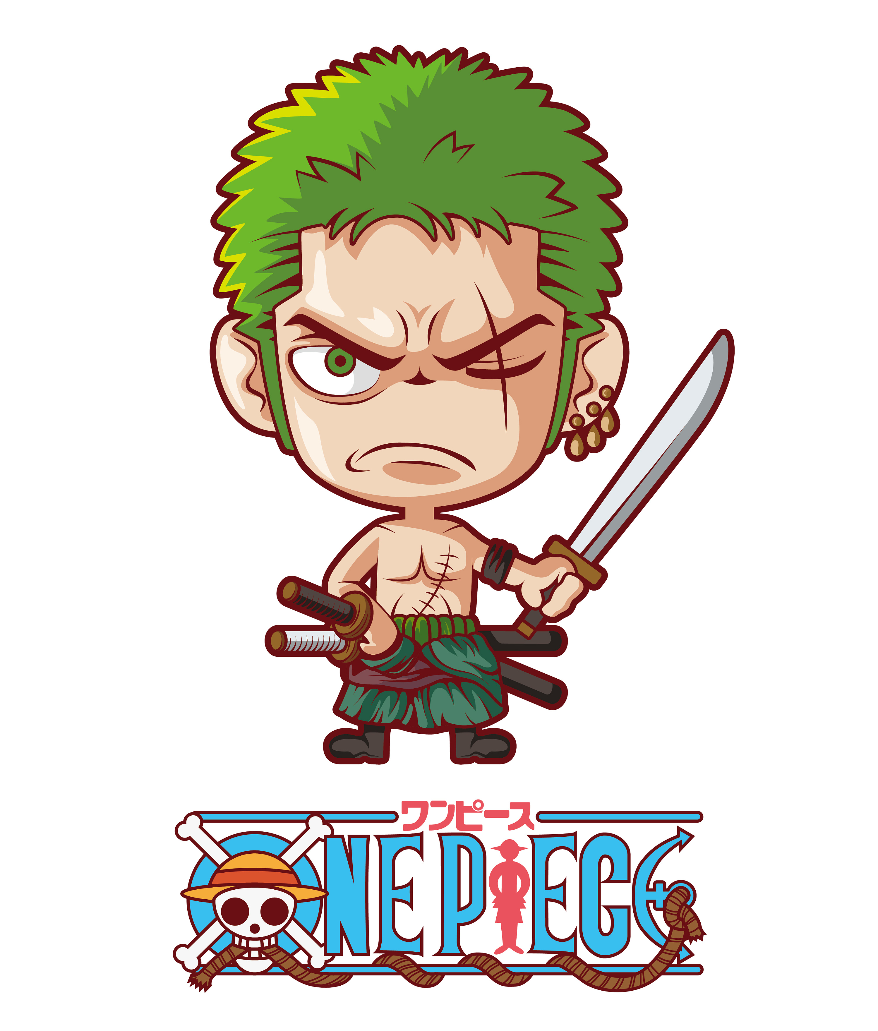 海贼王插画ai临摹作品