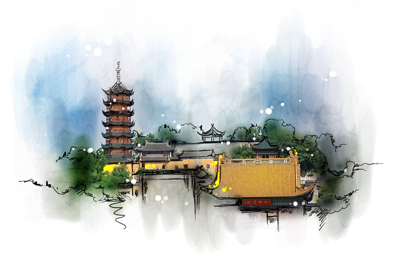 城市印象-镇江金山寺