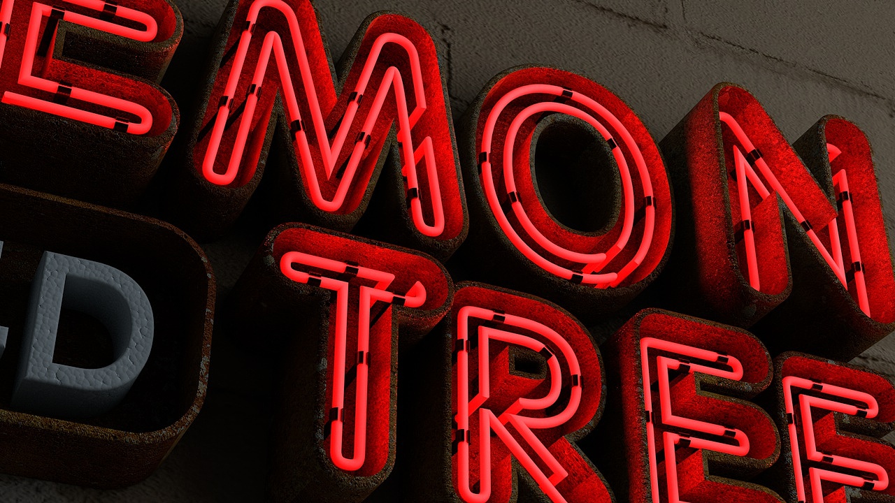 CINEMA 4D 练习 霓虹灯字（图ZOTI2OTU1NjA=） - 其他三维 - 站酷设计师Lemon喵原创素材 - 站酷ZCOOL