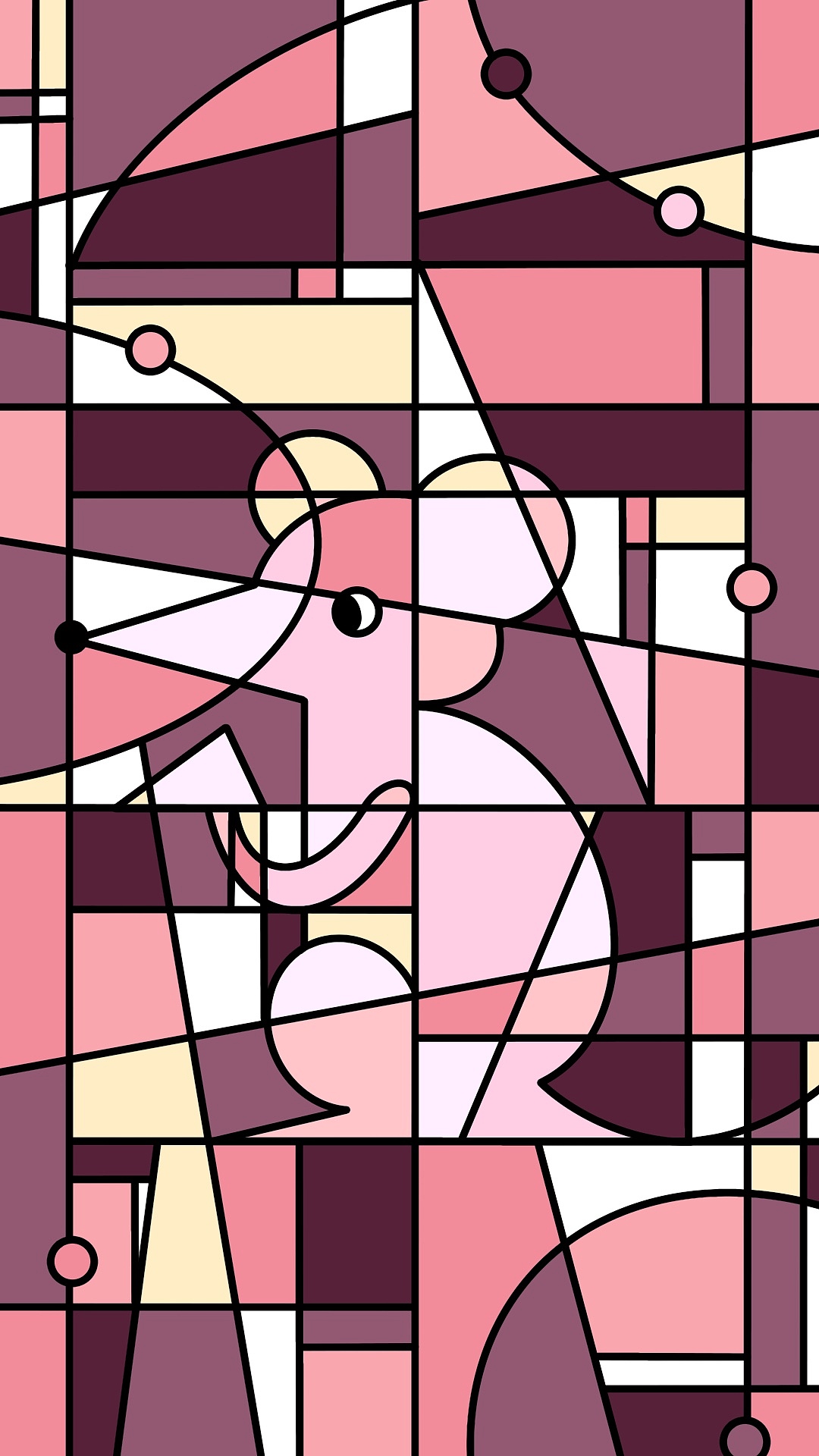 Procreate 十二生肖几何切割