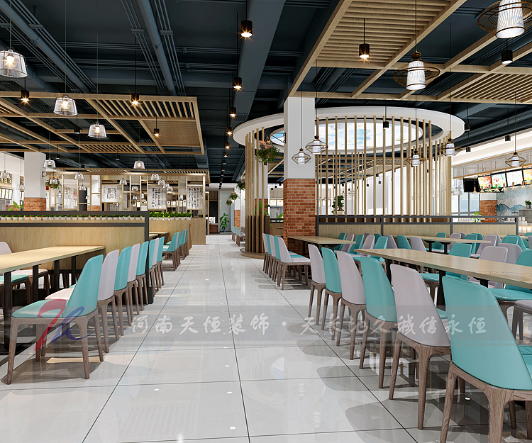 郑州高校餐厅设计案例-中原文化艺术学院餐厅