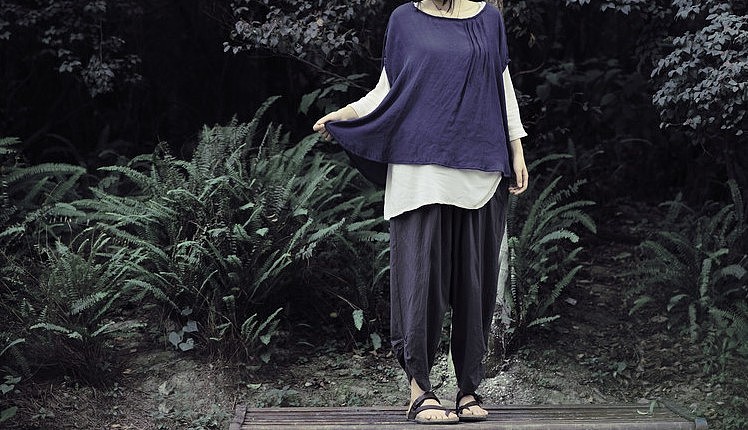 原创设计 女式冰丝棉竹节短袖文艺风格宽松t恤上衣（图ZMTAzMzE2Mjg=） - 休闲/流行服饰 - 站酷设计师王善斌原创素材 - 站酷ZCOOL