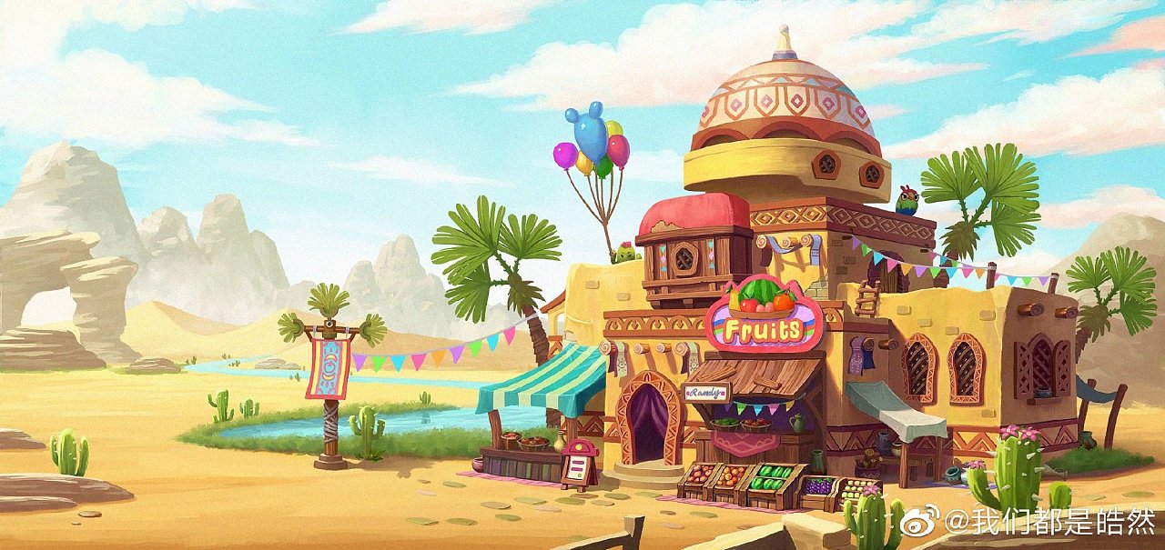 q版场景练习|插画|游戏原画|我们都是皓然 - 原创作品 - 站酷 (zcool)