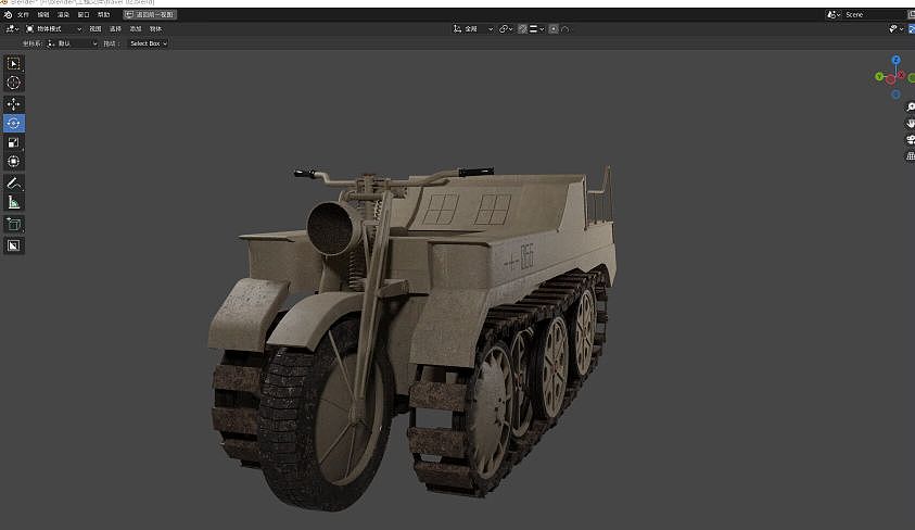 blender 少女终末旅行装甲车建模