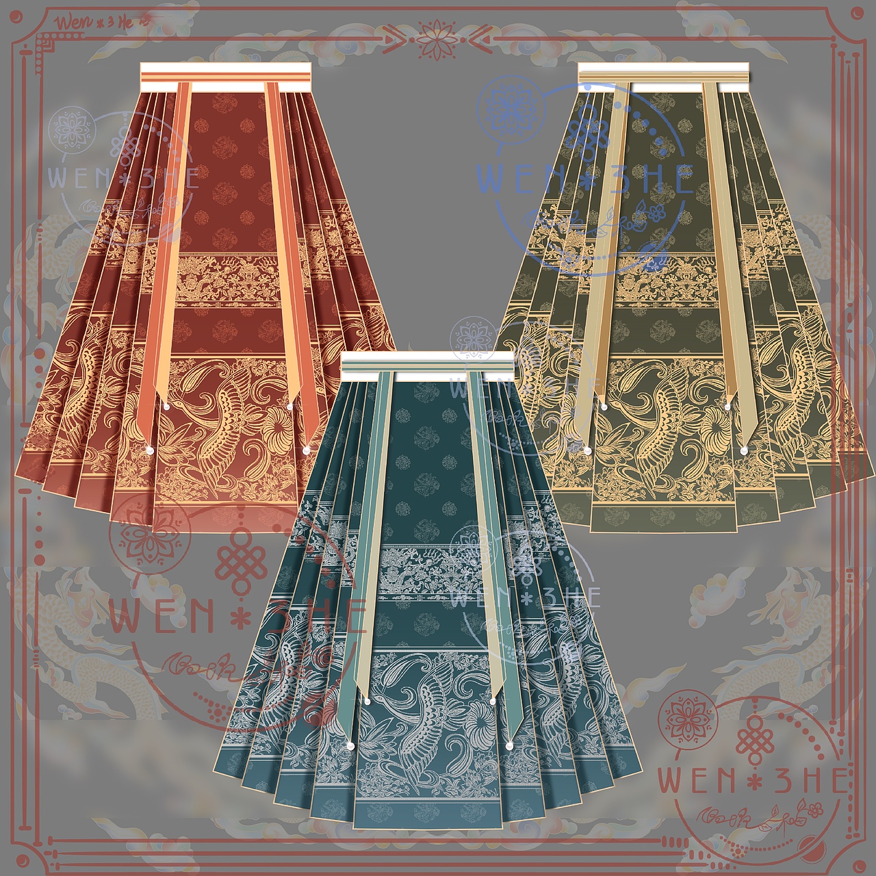 汉服设计稿│同步更新与记录-4（图ZMzQyOTE0MzQw） - 传统/民族服饰 - 站酷设计师鱼团的小猫们原创素材 - 站酷ZCOOL