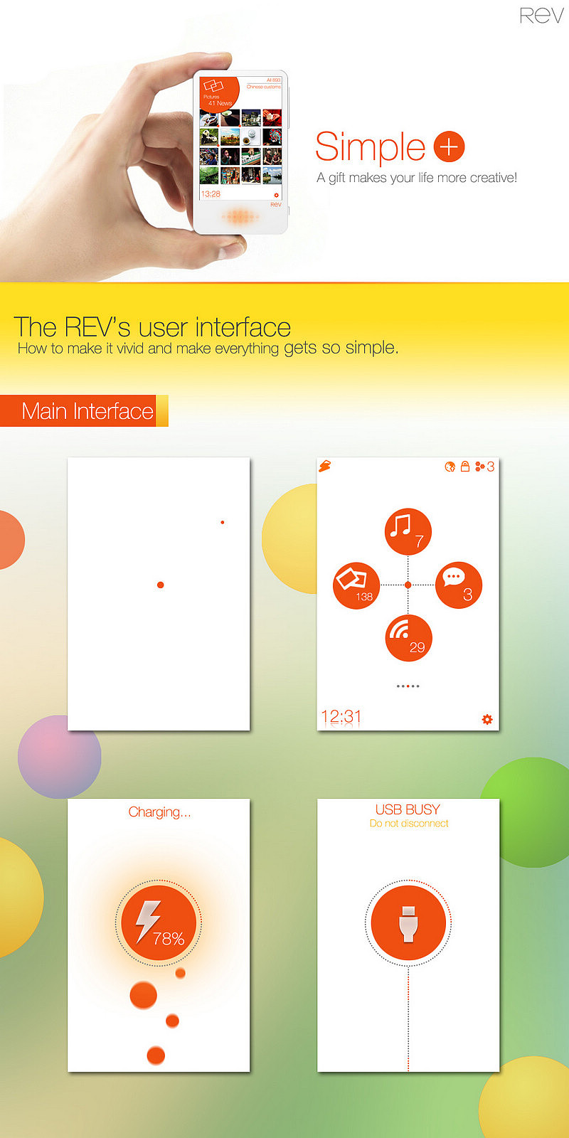 “REV” 数字媒体播放器概念及设计 A creative gift