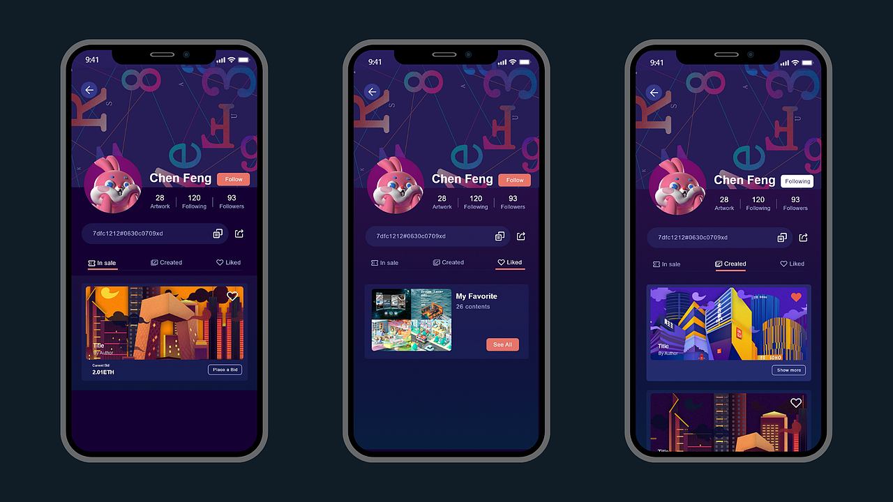 NFTs（图ZMjc2NDIyMjg4） - APP界面 - 站酷设计师奔儿喽晨原创素材 - 站酷ZCOOL