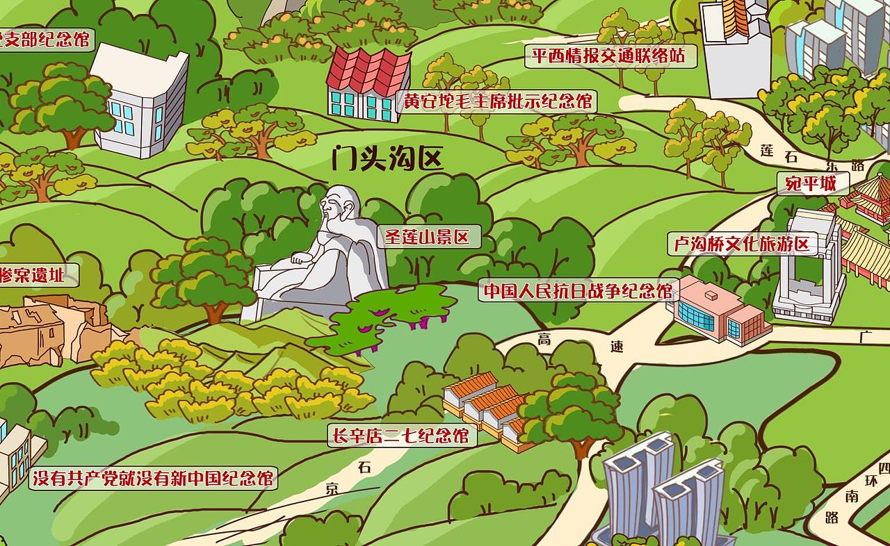 来一波手绘地图《京津冀红色旅游手绘地图》（图ZMTE5MzQ5Mzg0） - 商业插画 - 站酷设计师MJC0909原创素材 - 站酷ZCOOL
