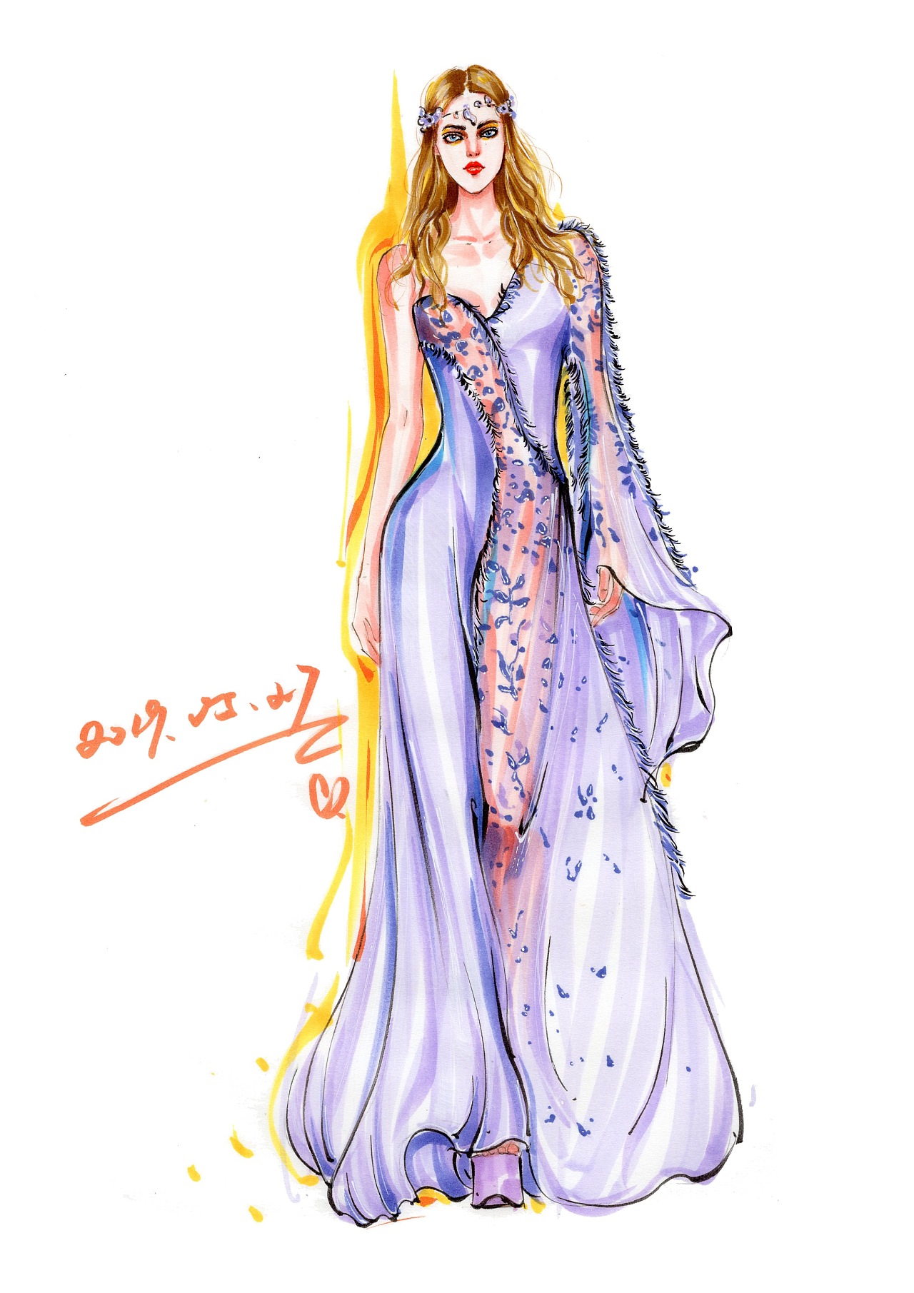 马克笔时装画～服装手绘