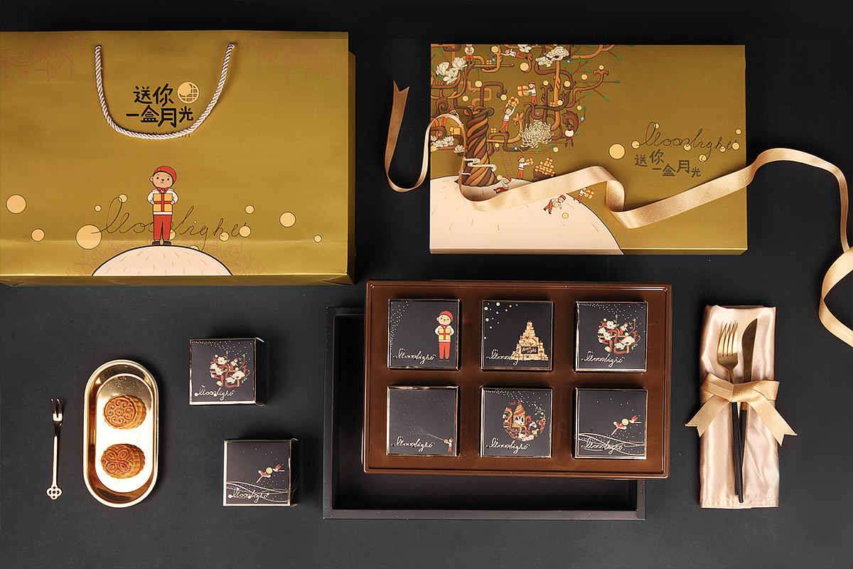【方森园】中秋月饼盒包装设计——《送你一盒月光》（图ZMTYwMDU0ODY0） - 包装 - 站酷设计师方森园包装原创素材 - 站酷ZCOOL